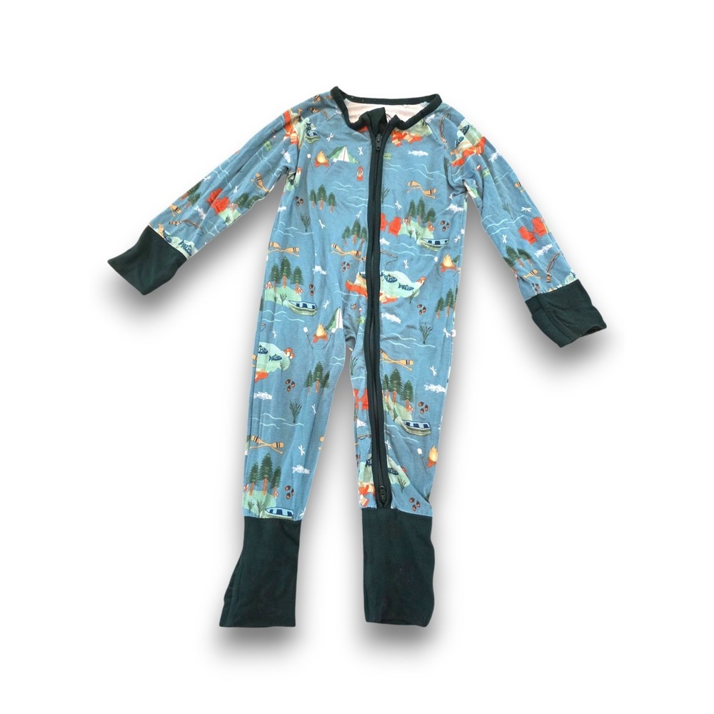 Emerson and Friends Zipper Bamboo Viscose One Piece Pajamas Infant 6-12m
